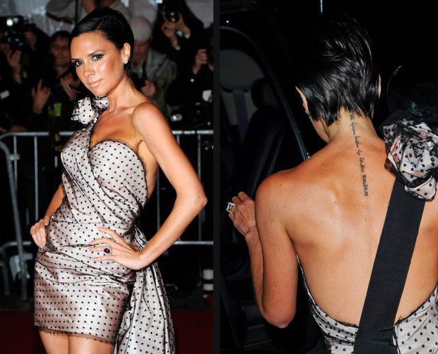 Significado de los tatuajes de Victoria Beckham