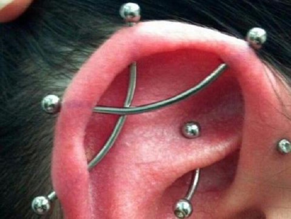 Piercing para los cart&iacute;lagos de la oreja